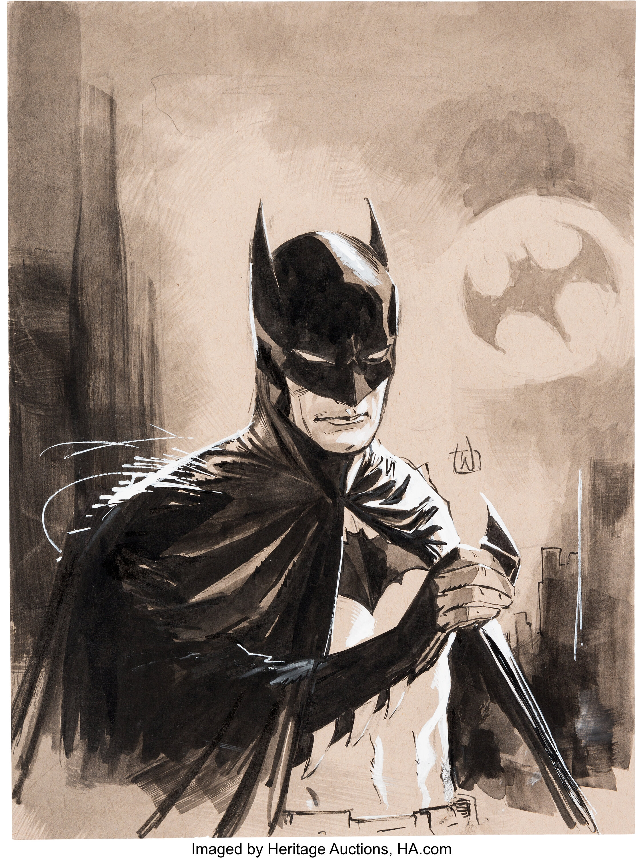Lee Weeks - Batman Illustration Original Art (c. 2020).... Original | Lot  #82100 | Heritage Auctions