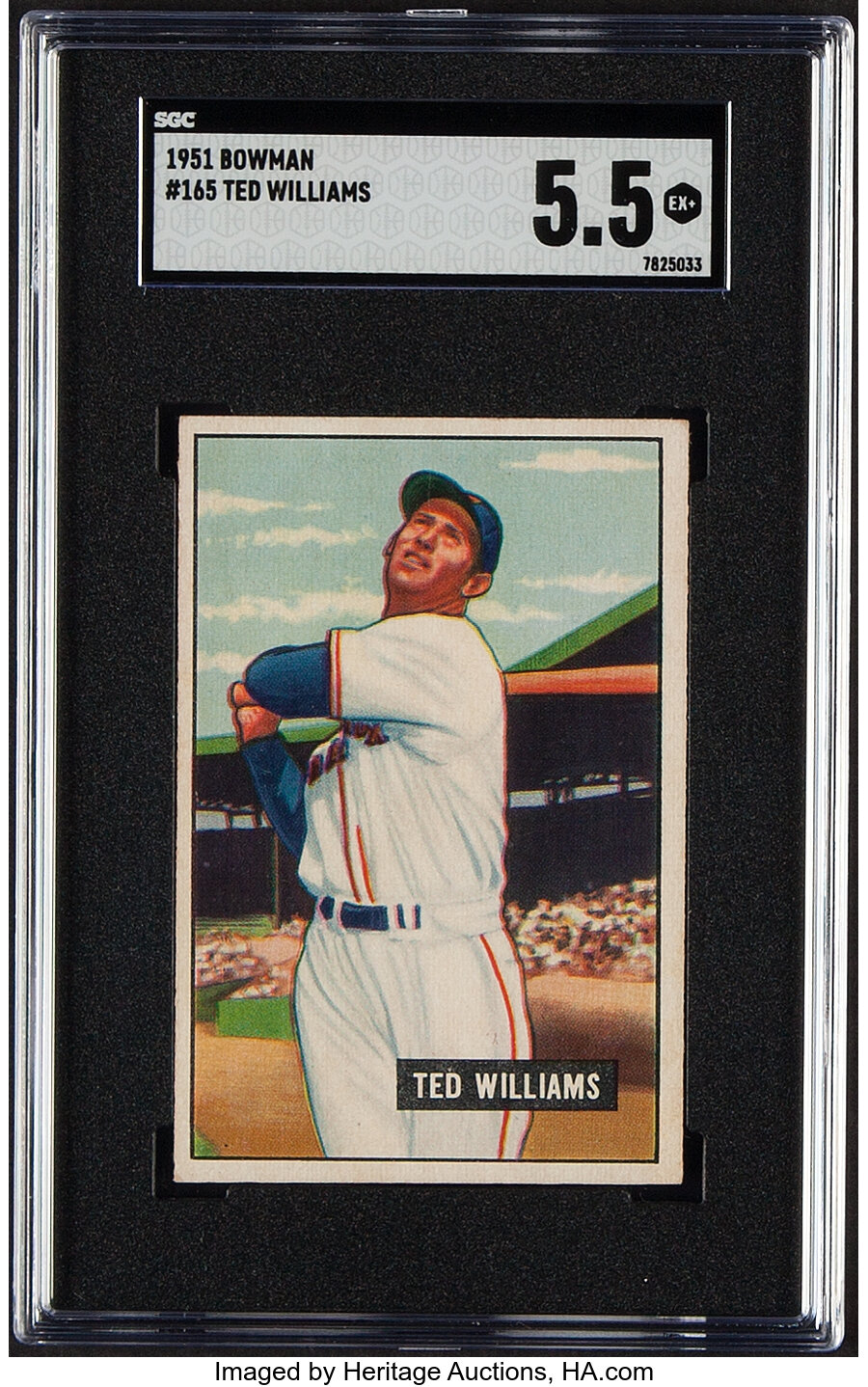 1951 Bowman Ted Williams #165 SGC EX+ 5.5