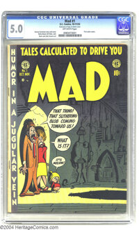 Mad #1 (EC, 1952) CGC VG/FN 5.0 Off-white pages. Here it is, the cultural time-bomb that would level the playing field f...