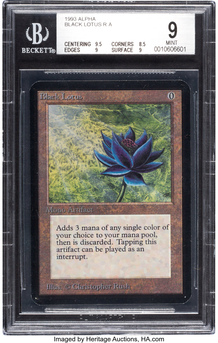Magic: The Gathering Alpha Edition Black Lotus (Wizards of the Coast, 1993) BGS MINT 9