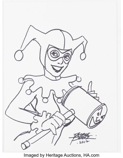 Original Comic Art:Sketches, George Pérez - Harley Quinn Sketch Original Art (2012)....