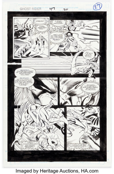 Original Comic Art:Story Page, Ron Garney and Chris Ivy Ghost Rider #47 Story Page 20 Original Art (Marvel, 1994).....
