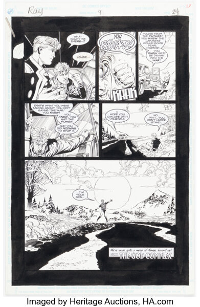 Original Comic Art:Story Page, Howard Porter, Robert Jones, and John Stokes Ray #9 Story Page 24 Original Art (DC, 1995).