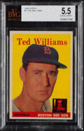 Baseball Cards:Singles (1950-1959), 1958 Topps Ted Williams #1 BVG EX+ 5.5....