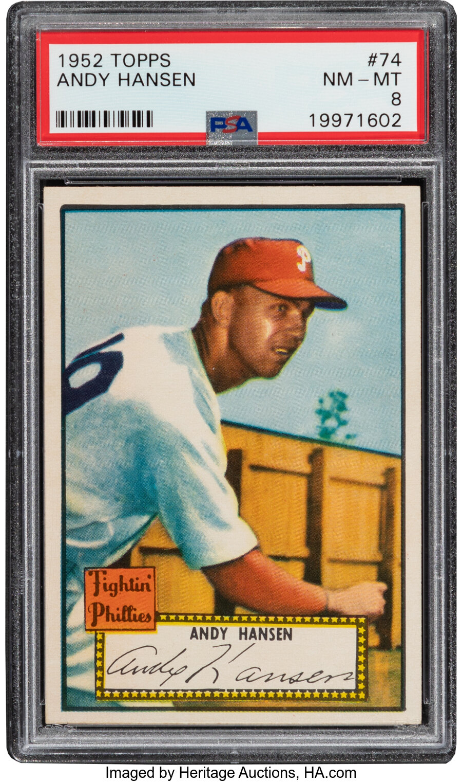 1952 Topps Andy Hansen #74 PSA NM-MT 8 - Only Three Higher