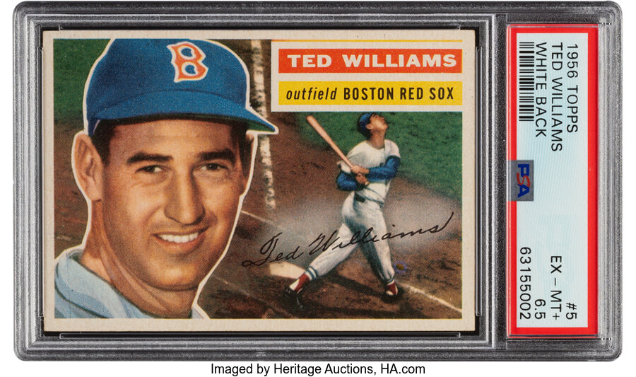 1956 Topps Ted Williams (White Back) #5 PSA EX-MT+ 6.5