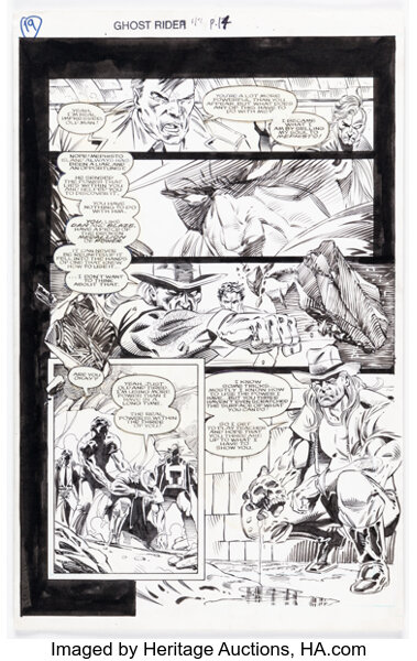 Original Comic Art:Story Page, Ron Garney and Chris Ivy Ghost Rider #43 Story Page 14 Original Art (Marvel, 1993).....