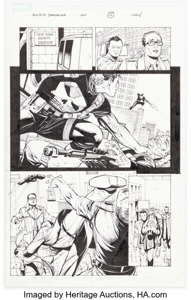 Original Comic Art:Story Page, Sean Chen and Sandu Florea Shadowland: Bullseye #1 Story Page 15 Original Art (Marvel, 2010)...