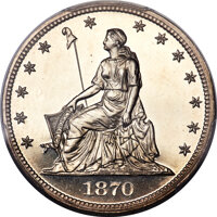 1870 50C Standard Silver Half Dollar, Judd-928, Pollock-1033, High R.7, PR65+ Deep Cameo PCGS. CAC....(PCGS# 800052)