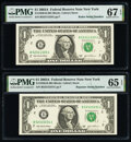 Small Size:Federal Reserve Notes, Radar Serial Number 52311325 Fr. 1930-B $1 2003A Federal Reserve
Note. PMG Superb Gem Unc 67 EPQ;. Repeater Serial Number ...
(Total: 2 notes)