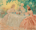 Paintings, Louis Icart (French, 1888-1950). Sharing confidences. Oil on board.
19-3/4 x 24 inches (50.2 x 61.0 cm). Signed lower ri...