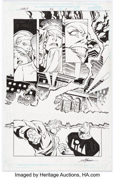 Original Comic Art:Story Page, Randy Green and Scott Hanna Cable #42 Story Page 11 Original Art (Marvel, 1997)....