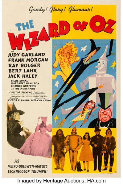 Movie Posters:Fantasy, The Wizard of Oz (MGM, 1939). Very Fine- on Linen....