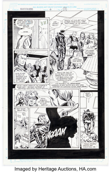 Original Comic Art:Story Page, Ron Garney and Tom Palmer Nightstalkers #6 Story Page 3 Original Art (Marvel, 1993)....