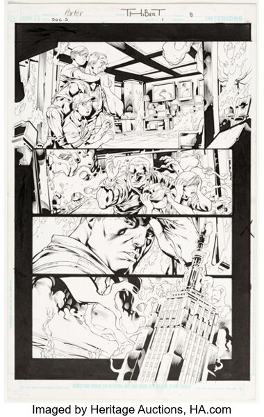 Original Comic Art:Story Page, Howard Porter and Art Thibert Doc Savage #1 Story Page 8 Original Art (DC, 2010)....