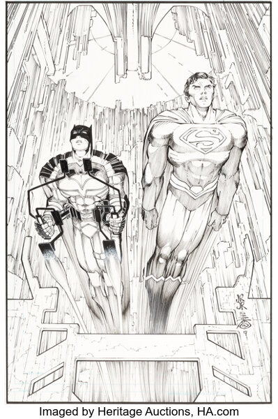 Original Comic Art:Covers, John Romita Jr. and Danny Miki Dark Days: The Forge #1 Variant Cover Original Art (DC, 2017)...