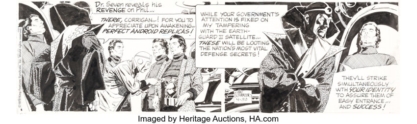 Original Comic Art:Comic Strip Art, Al Williamson Secret Agent Corrigan Daily Comic Strip Original Art dated 4-30-79 (King Featu...
