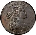 Large Cents, 1798 1C Second Hair Style, S-166, B-32, R.1, AU58 PCGS. CAC....