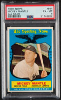 Baseball Cards:Singles (1950-1959), 1959 Topps Mickey Mantle #564 PSA EX-MT 6....
