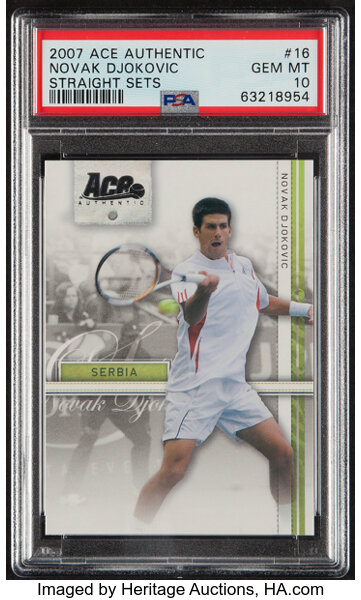 Olympic Cards:General, 2007 Ace Authentic Novak Djokovic (Straight Sets) #16 PSA Gem Mint
10. ...