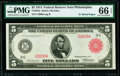 Fr. 834a $5 1914 Red Seal Federal Reserve Note PMG Gem Uncirculated 66 EPQ