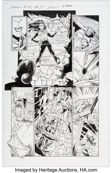 Original Comic Art:Story Page, Mark Bagley and Scott Hanna Venom #164 Story Page 4 Original Art (Marvel, 2018)....