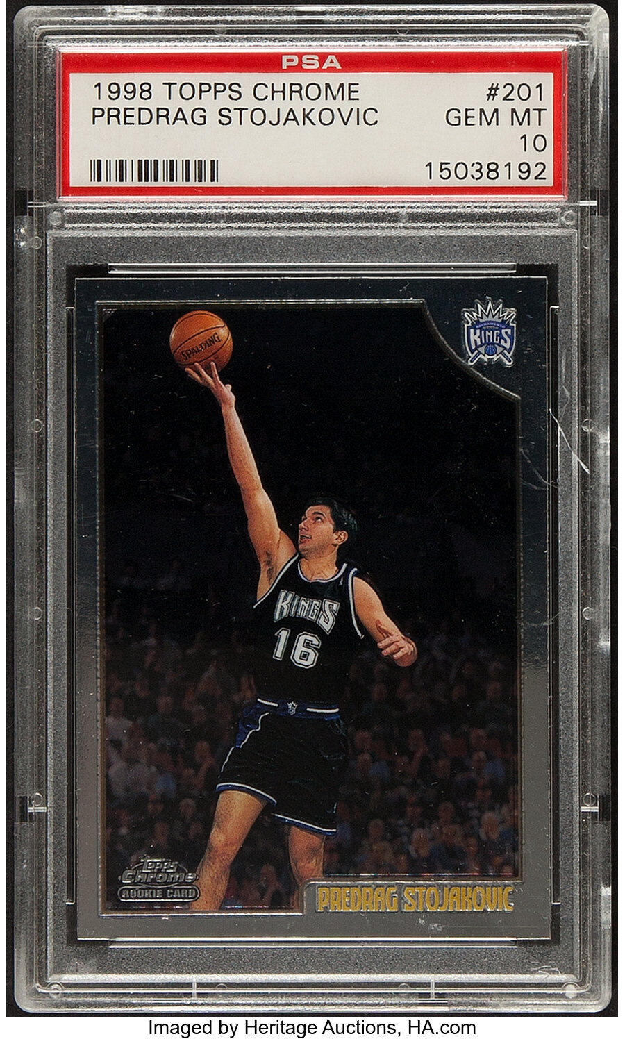 1998 Topps Chrome Predrag "Peja" Stojakovic #201 PSA Gem Mint 10