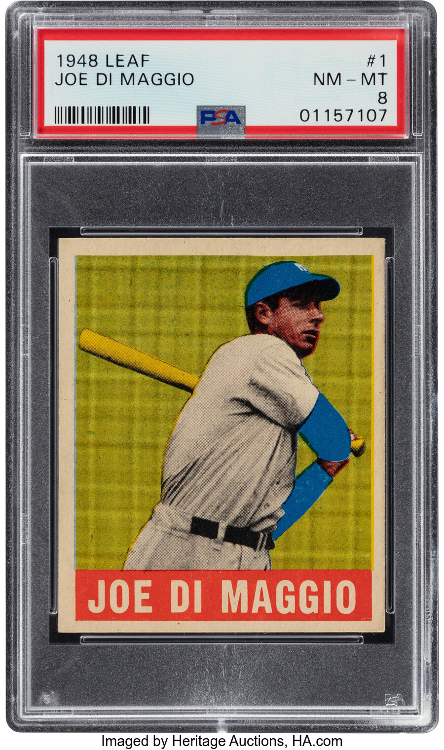 1948 Leaf Joe DiMaggio #1 PSA NM-MT 8 - Only Two Higher