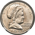 1759 (1965) 25C Martha Washington Quarter-Size Medal, Judd-2116, Pollock-2082, Low R.7, MS65 NGC....(PCGS# 62401)