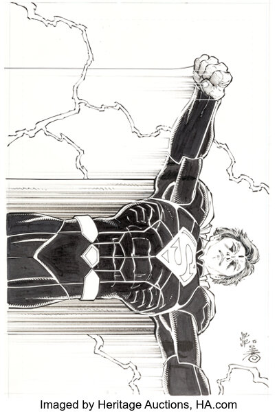 Original Comic Art:Covers, John Romita Jr. and Danny Miki Superman #51 Variant Cover Original Art (DC, 2016)......