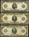 Large Size:Federal Reserve Notes, Fr. 851a $5 1914 Federal Reserve Note Fine-Very Fine;. Fr. 911a $10
1914 Federal Reserve Note Fine-Very Fine;. Fr. 939... (Total: 3
notes)