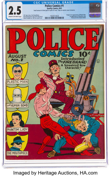 Golden Age (1938-1955):Superhero, Police Comics #1 (Quality, 1941) CGC GD+ 2.5 Cream to off-white pages....