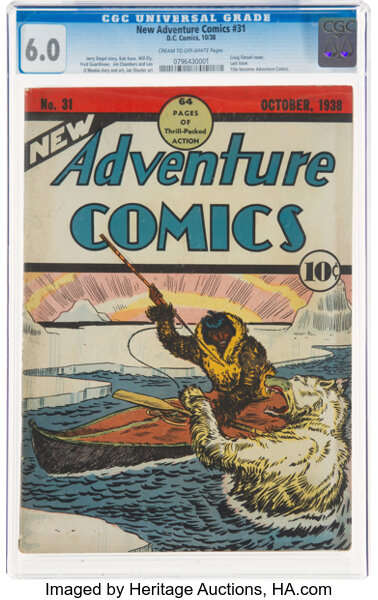 Golden Age (1938-1955):Adventure, New Adventure Comics #31 (DC, 1938) CGC FN 6.0 Cream to off-white pages....