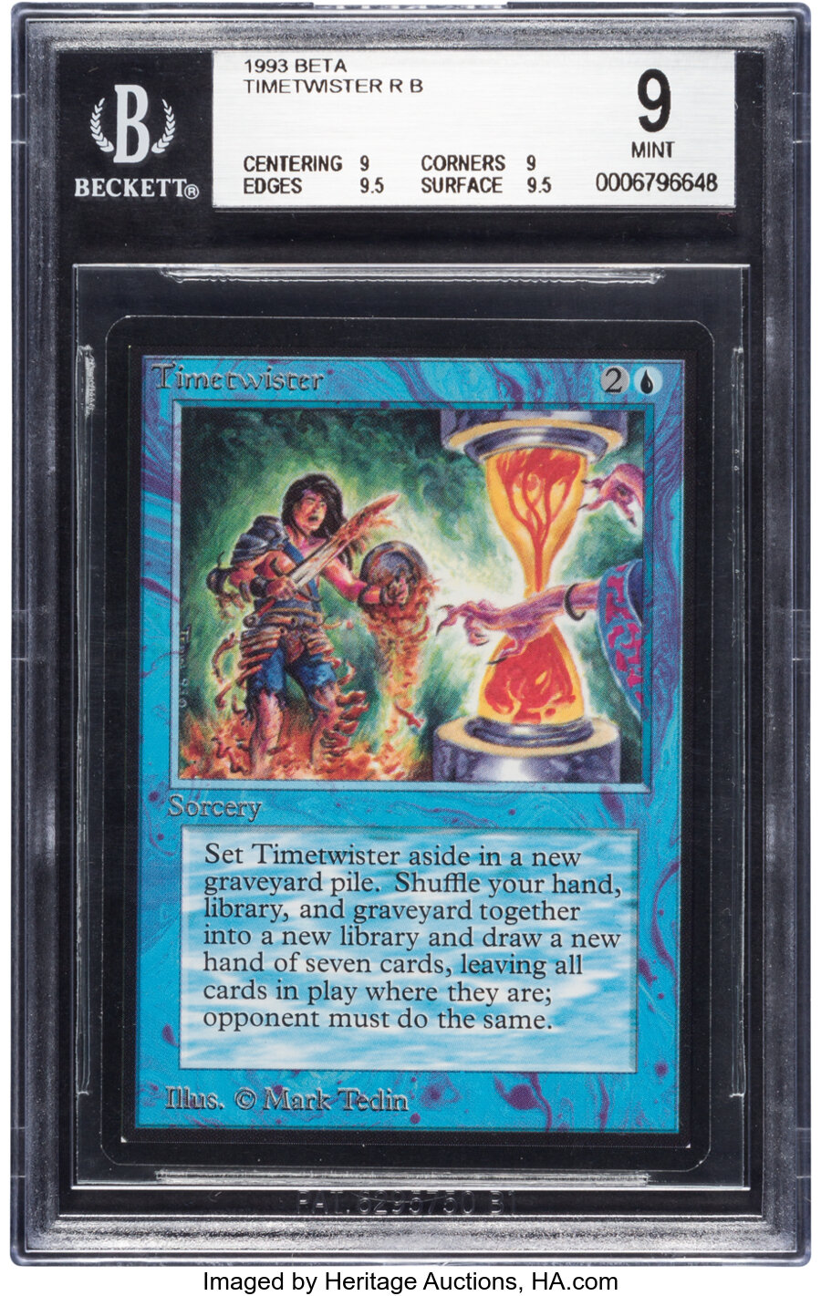 Magic: The Gathering Timetwister Beta Edition Trading Card (Wizards of the Coast, 1993) BGS MINT 9