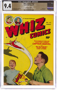 Whiz Comics #112 The Promise Collection Pedigree (Fawcett Publications, 1949) CGC NM 9.4 Off-white to white pages