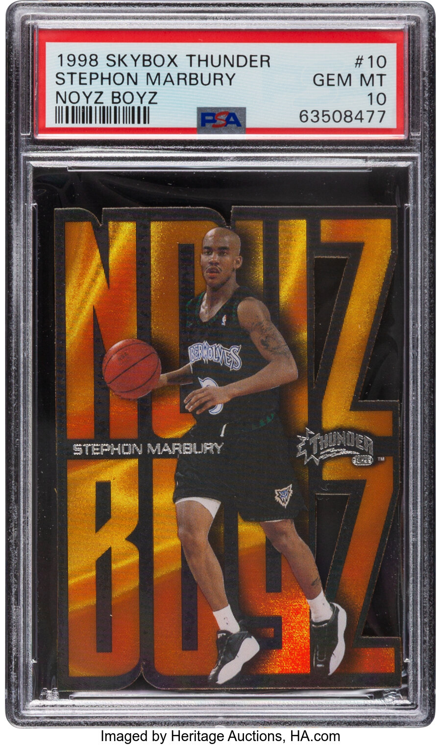 1998 Skybox Thunder Stephon Marbury (Noyz Boyz) #10 PSA Gem Mint 10