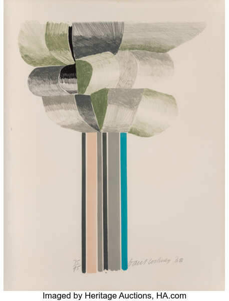 Prints & Multiples, David Hockney (b. 1937). Tree, 1968. Lithograph in colors on BFK Rives paper. 25-3/4 x 19-3/4 inches...