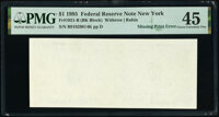 Missing Back Printing Error Fr. 1921-B $1 1995 Federal Reserve Note. PMG Choice Extremely Fine 45