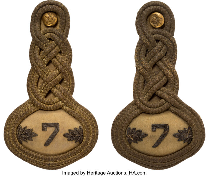 Military & Patriotic:Indian Wars, George Armstrong Custer: His Personal 7th Cavalry Shoulder Knots.... (Total: 2 Items)