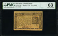 New York March 5, 1776 $1/3 PMG Choice Uncirculated 63