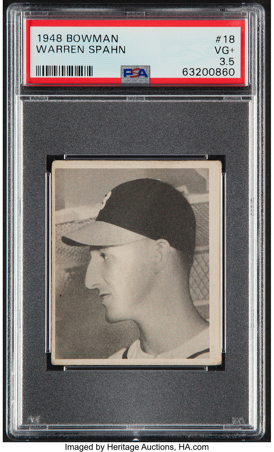 1948 Bowman Warren Spahn #18 PSA VG+ 3.5