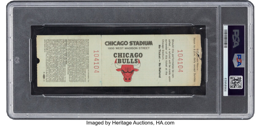 Basketball Collectibles:Others, 1984 Michael Jordan NBA Debut Chicago Bulls Full Ticket, PSA
Authentic--The Only Known Example!...