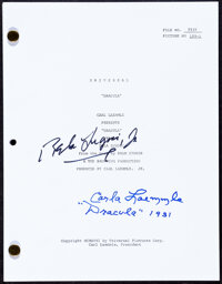 Dracula (Universal, 1931). Very Fine. Autographed Script (85 Pages, 8.5" X 11"). Horror