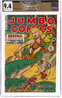 Jumbo Comics #125 The Promise Collection Pedigree (Fiction House, 1949) CGC NM 9.4 Off-white to white pages