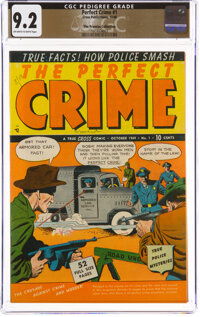 Perfect Crime #1 The Promise Collection Pedigree (Cross Publications, 1949) CGC NM- 9.2 Off-white to white pages