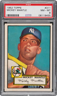 1952 Topps Mickey Mantle Rookie #311 PSA NM-MT 8