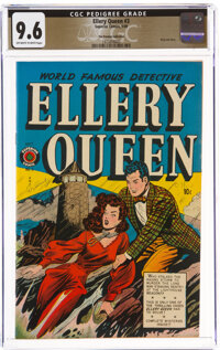 Ellery Queen #3 The Promise Collection Pedigree (Superior Comics, 1949) CGC NM+ 9.6 Off-white to white pages