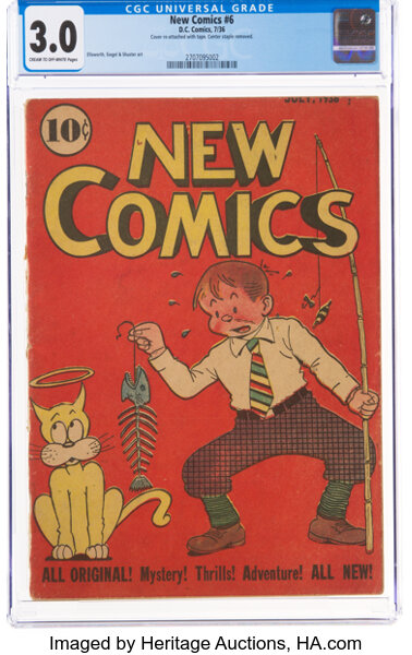 Golden Age (1938-1955):Cartoon Character, New Comics #6 (DC, 1936) CGC GD/VG 3.0 Cream to off-white pages....