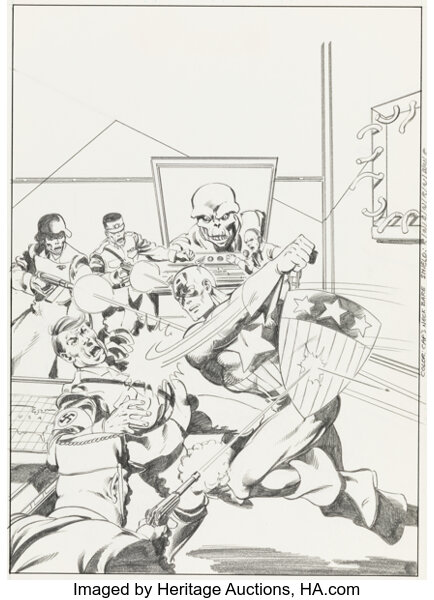 Original Comic Art:Splash Pages, John Byrne Captain America