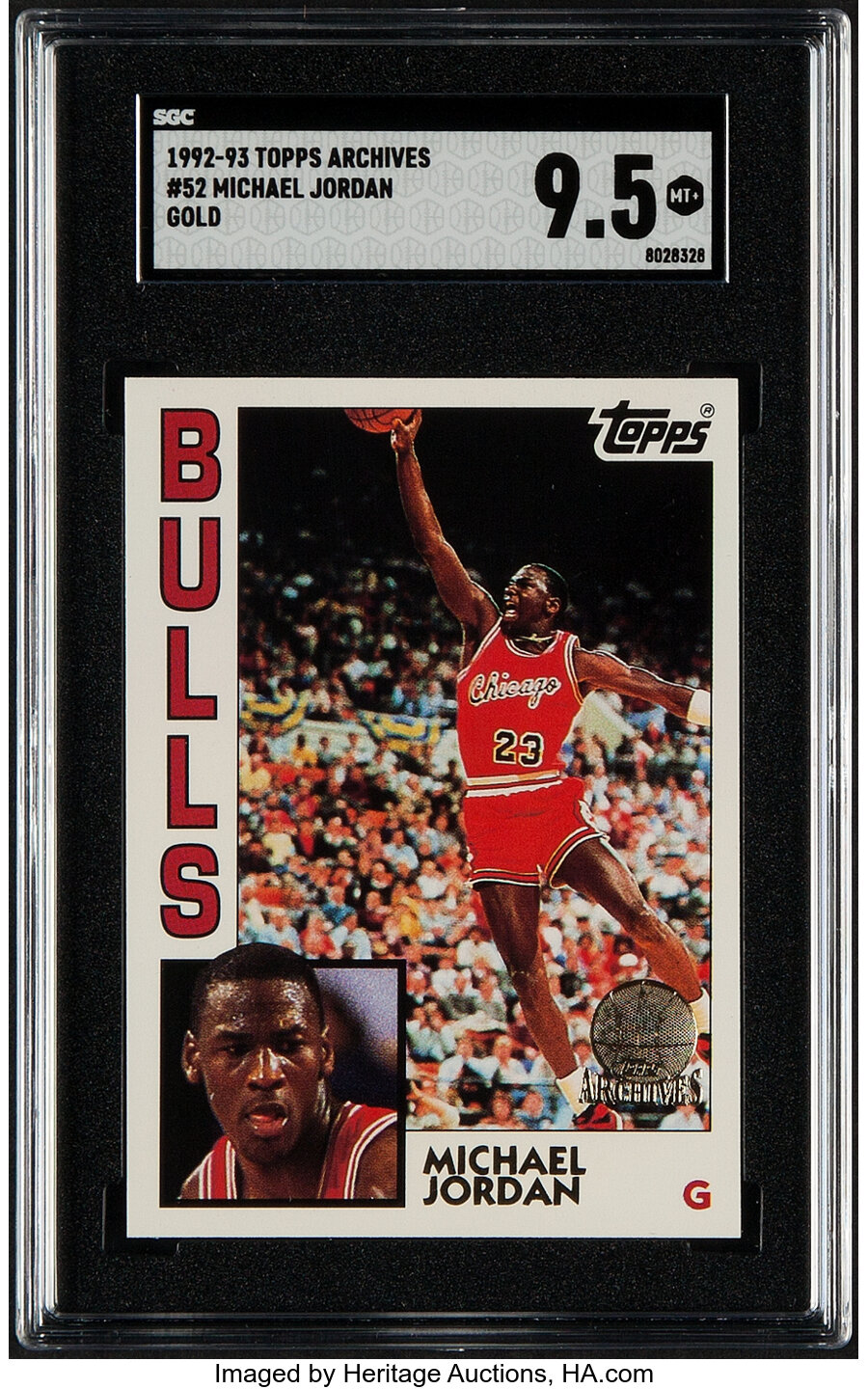 1992 Topps Archives Michael Jordan (Gold) #52 SGC Mint+ 9.5